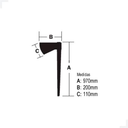 Imagem de Machado para corte de madeiras modelo estreito Wenzel 509 n 3,5 sem cabo