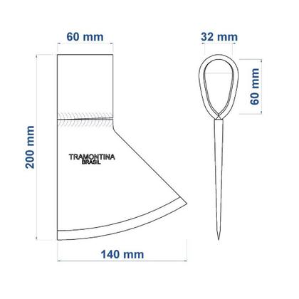 Imagem de Machado Soldado 3.5 Com Olho 58 x 30 mm Sem Cabo Tramontina