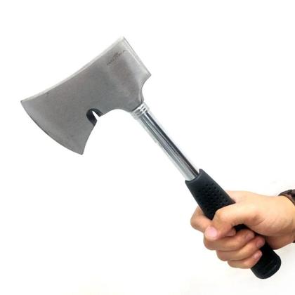 Imagem de Machado Tático Em Aço Inox Com Cabo Emborrachado Nautika NTK Dan Machadinha Sobrevivência