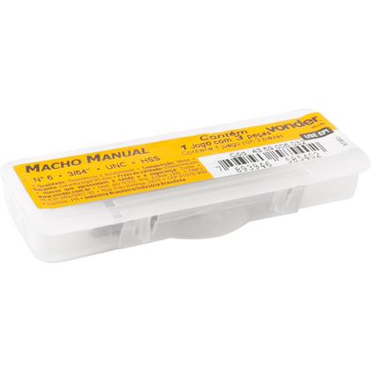 Imagem de Macho Manual Aço Rápido Nº 6 3/64'' Unc Jogo c/ 3 pçs Vonder