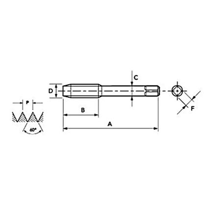 Imagem de Macho Manual de Aço OSG DIN 2181 MN MF 10X1,25F, 2 Peças