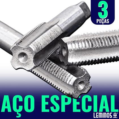 Imagem de Macho Para Fazer Rosca Manual M14 X 1.5 Leminos 3 Peças