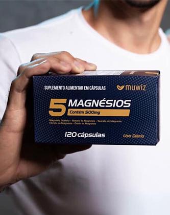 Imagem de Magnésio 5 Fontes 500mg 120 Cápsulas Muwiz