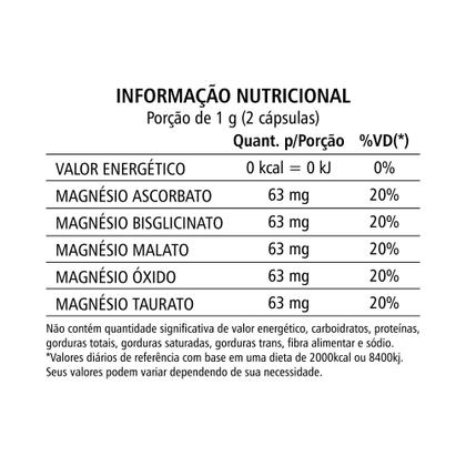 Imagem de Magnésio 5- Taurato- Quelato- Malato- Óxido- Ascorbato