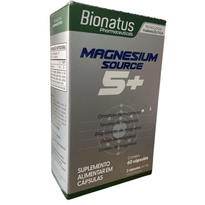 Imagem de Magnesio 5m 60 Cápsulas Dimalato Quelato Taurato Citrato