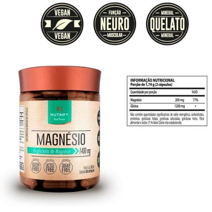 Imagem de Magnésio Bisglicinato 60cps - Nutrify