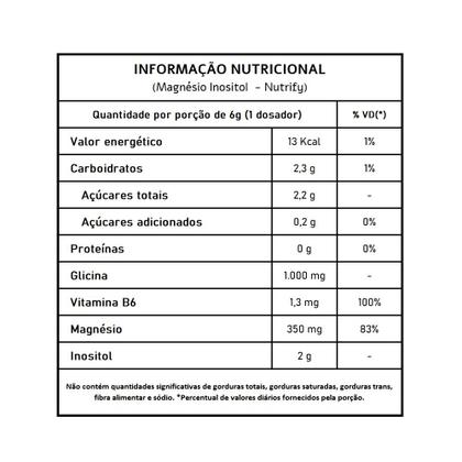 Imagem de Magnésio Inositol Limão e Capim Limão - Nutrify 300g