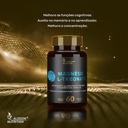 Imagem de Magnésio L Treonato Threonine and Magnesium Supplement in 60 capsules - Alisson Nutrition