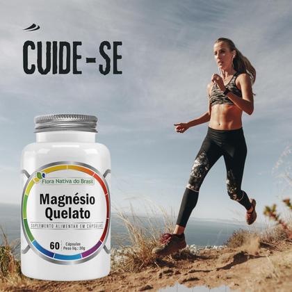 Imagem de Magnésio Quelato (Bisglicinato de Magnésio) 60 capsulas de 500mg Flora Nativa do Brasil
