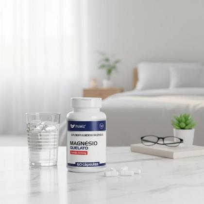 Imagem de Magnésio quelato em cápsula 500mg sem sabor muwiz
