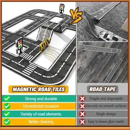 Magnetic Tiles Road IGIVI - Pacote de Expansão para Crianças (3+) Imagem de Magnetic Tiles Road IGIVI - Pacote de Expansão para Crianças (3+)