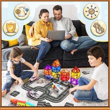 Magnetic Tiles Road IGIVI - Pacote de Expansão para Crianças (3+) Imagem de Magnetic Tiles Road IGIVI - Pacote de Expansão para Crianças (3+)