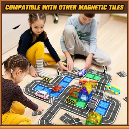 Magnetic Tiles Road IGIVI - Pacote de Expansão para Crianças (3+) Imagem de Magnetic Tiles Road IGIVI - Pacote de Expansão para Crianças (3+)