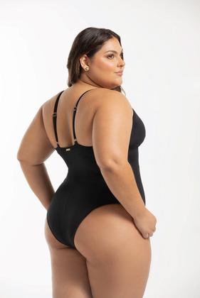 Imagem de Maiô Alças Fixas Liso Sem Bojo Plus Size