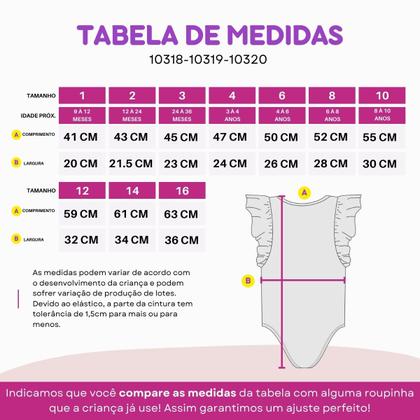 Imagem de Maiô Babado Mangas Proteção Solar UV Menina Infantil Praia