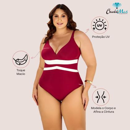 Imagem de Maiô Banho de Mar Zero Barriga Alta Compressão Plus Size
