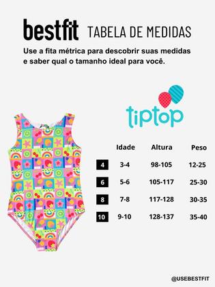 Imagem de Maiô Bebê Verão Tropical Frutinhas Infantil UV 50+ Tip Top -