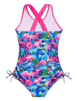 Imagem de Maiô BFUSTYLE Flamingo para meninas de 12 a 13 anos