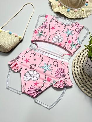 Imagem de Maiô Biquini Infantil Menina Modinha Verão Traje de Banho Moda Praia Mini Diva