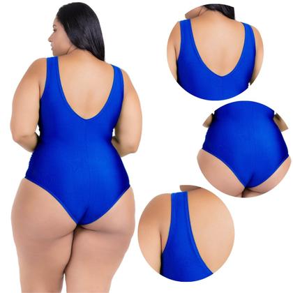 Imagem de Maio Body Acinturado Plus Size Modela Cintura Liso Casual