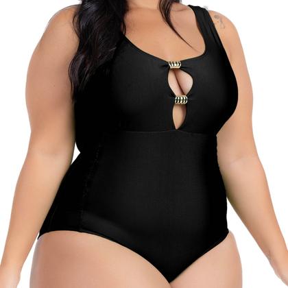 Imagem de Maio Body Acinturado Plus Size Modela Cintura Liso Casual
