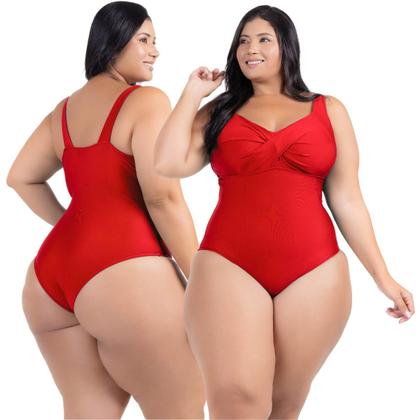 Imagem de Maio Body Acinturado Plus Size Modela Cintura Liso Casual