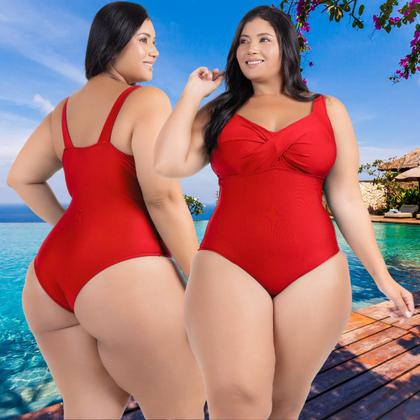 Imagem de Maio Body Acinturado Plus Size Modela Cintura Liso Casual