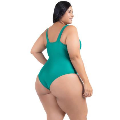 Imagem de Maio Body Acinturado Plus Size Modela Cintura Liso Casual