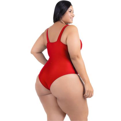 Imagem de Maio Body Acinturado Plus Size Modela Cintura Liso Casual