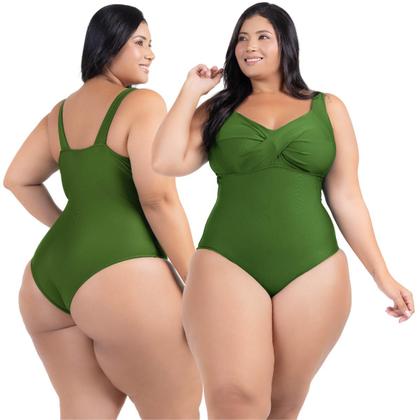 Imagem de Maio Body Acinturado Plus Size Modela Cintura Liso Casual