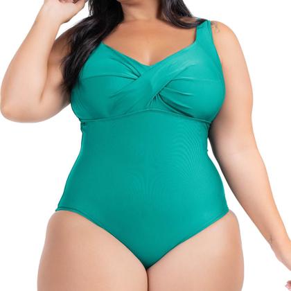 Imagem de Maio Body Acinturado Plus Size Modela Cintura Liso Casual