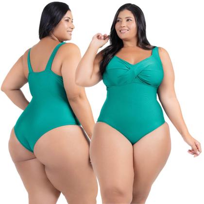 Imagem de Maio Body Acinturado Plus Size Modela Cintura Liso Casual