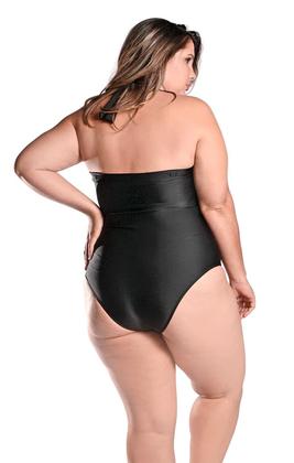 Imagem de Maiô Body Plus Size Frente Única com Bojo e Alças Finas Preto