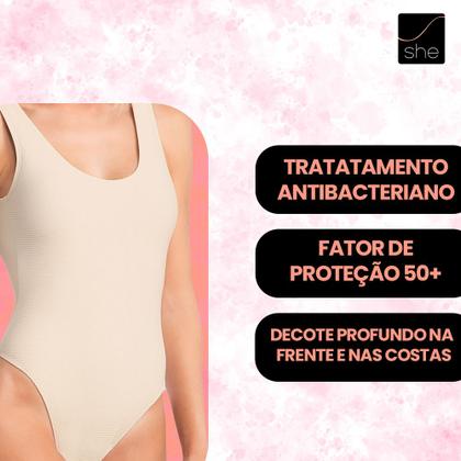 Imagem de Maiô Com Alça Larga Beachwear She Forrado Sem Bojo Canelado