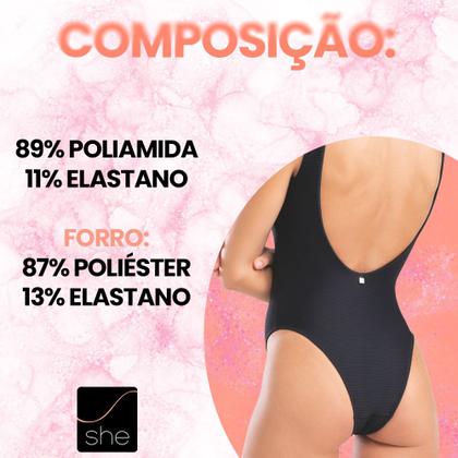 Imagem de Maiô Com Alça Larga Beachwear She Forrado Sem Bojo Canelado