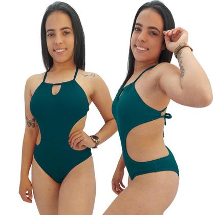 Imagem de Maiô Com Bojo Engana Mamãe Traspassado Costas Poliamida