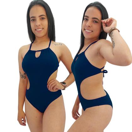 Imagem de Maiô Com Bojo Engana Mamãe Traspassado Costas Poliamida