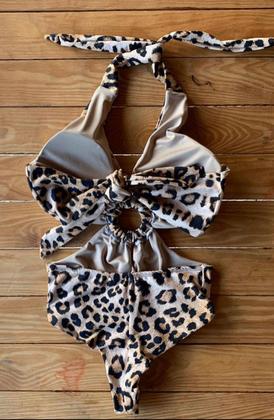 Imagem de Maiô de Argola Onça com Bojo forrado - Dama Glamour