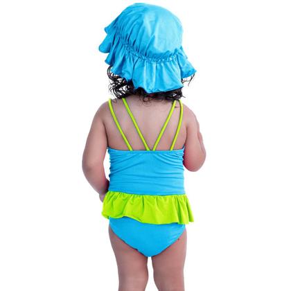 Imagem de Maiô De Bebês Com Babadinho e Chapéuzinho Dupla Face