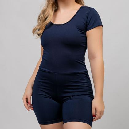 Imagem de Maiô de Hidroginástica de perninha Macaquinho Natação Com Bojo Proteção Uv50+ Com Sustentabilidade