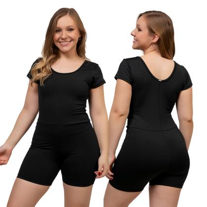 Imagem de Maiô de Hidroginástica de perninha Macaquinho Natação Com Bojo Proteção Uv50+ Com Sustentabilidade