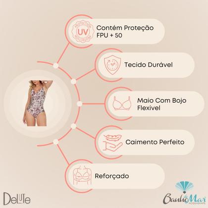 Imagem de Maiô Drapeado com Bojo Zero Barriga Banho de Mar Ref: 601593