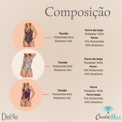 Imagem de Maiô Drapeado com Bojo Zero Barriga Banho de Mar Ref: 601593