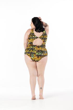 Imagem de Maiô Estampado Sem bojo natação praia Plus size