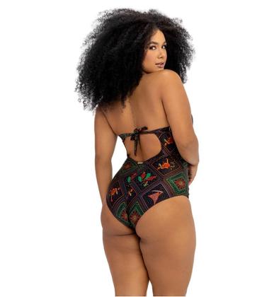 Imagem de Maiô Estampado Zero Barriga Bojo Lateral Drapeada Dilady