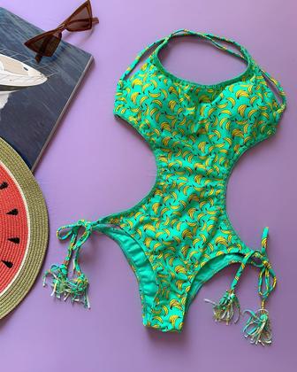 Imagem de Maiô Feminino Engana Mamãe Cropped com Bojo Estampado e Calcinha com Amara Lateral