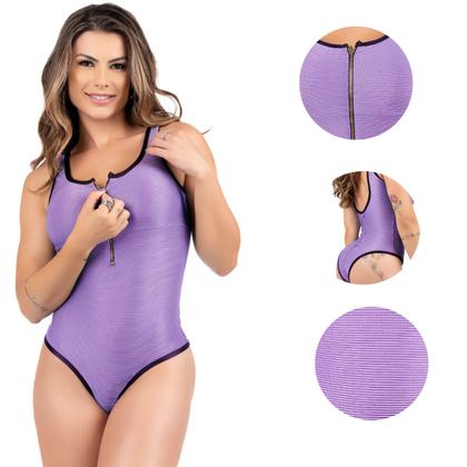 Imagem de Maiô Feminino Fio Duplo Com Zíper No Busto Costas Cavadas