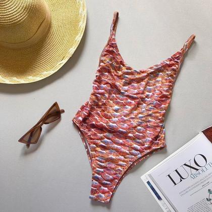 Imagem de Maiô Feminino Sem Bojo Alças Finas Estampado Com Costa Nua