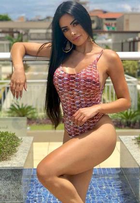 Imagem de Maiô Feminino Sem Bojo Alças Finas Estampado Com Costa Nua