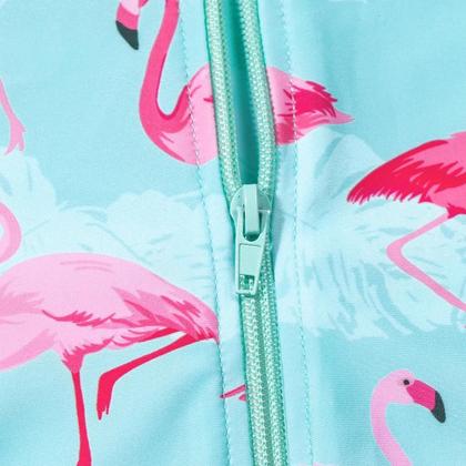 Imagem de Maiô Flamingo Manga Comprida - Maiô de Uma Peça para Praia